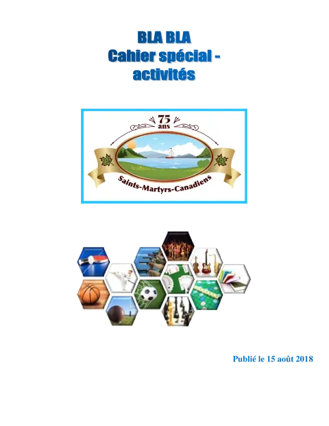 Cahier Spécial Activitées